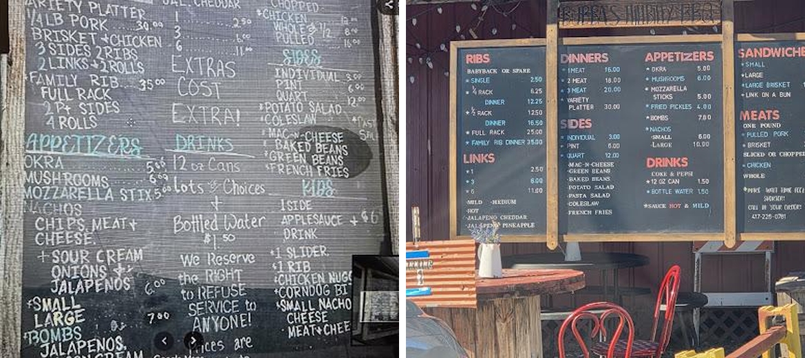 Bubbas Bbq Menu