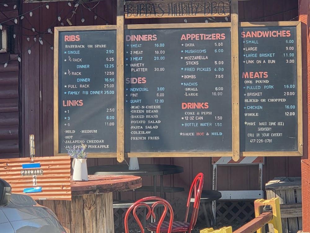Bubbas Bbq Menu image 1